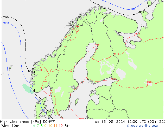 Windvelden ECMWF wo 15.05.2024 12 UTC