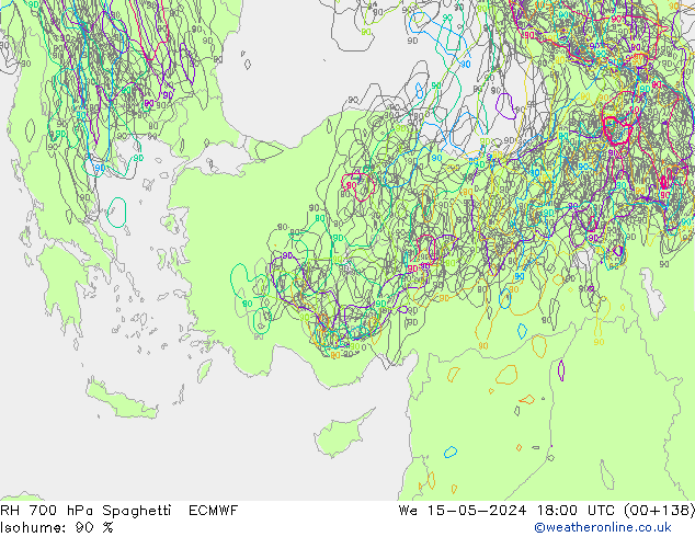 RV 700 hPa Spaghetti ECMWF wo 15.05.2024 18 UTC