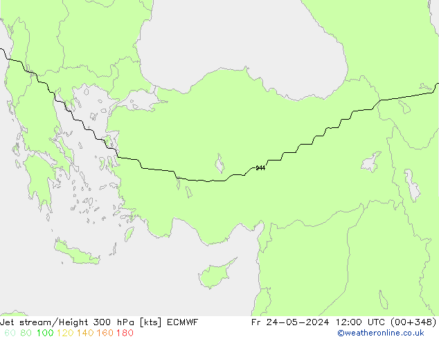 Prąd strumieniowy ECMWF pt. 24.05.2024 12 UTC