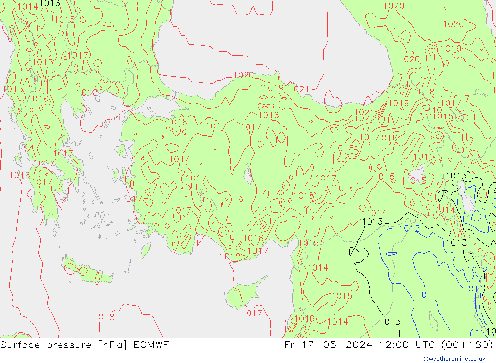 pressão do solo ECMWF Sex 17.05.2024 12 UTC