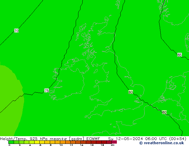 Hoogte/Temp. 925 hPa ECMWF zo 12.05.2024 06 UTC