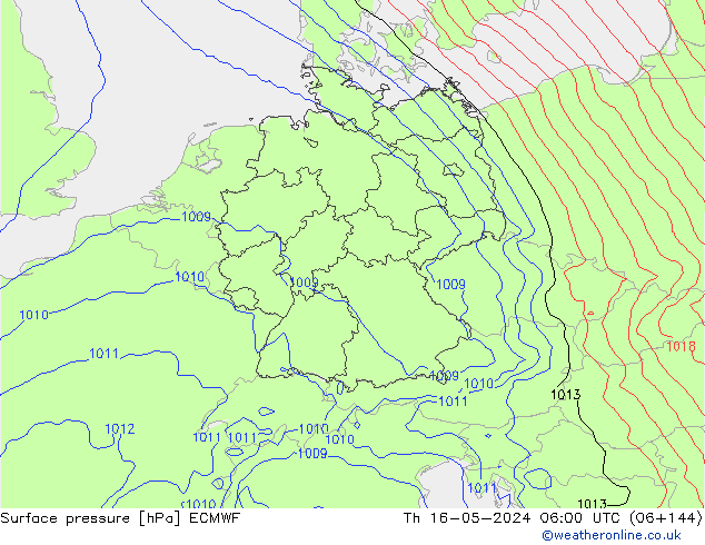 pression de l'air ECMWF jeu 16.05.2024 06 UTC