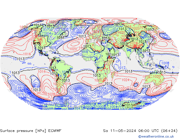 Yer basıncı ECMWF Cts 11.05.2024 06 UTC