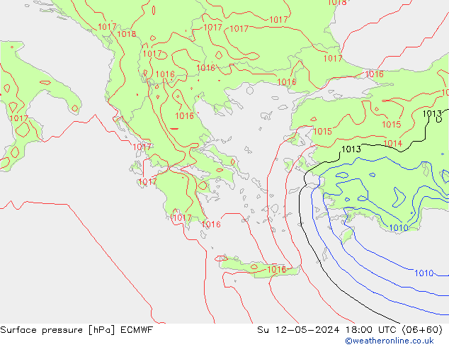 ciśnienie ECMWF nie. 12.05.2024 18 UTC