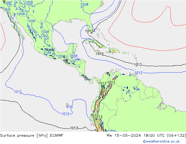 pression de l'air ECMWF mer 15.05.2024 18 UTC