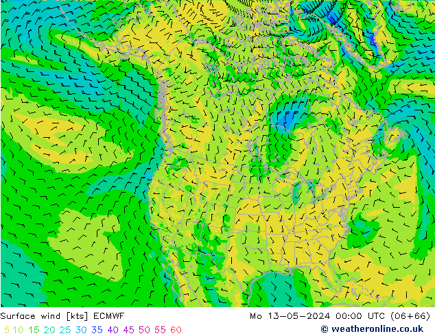  10 m ECMWF  13.05.2024 00 UTC