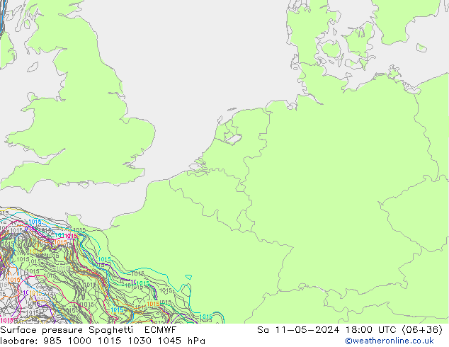 pression de l'air Spaghetti ECMWF sam 11.05.2024 18 UTC