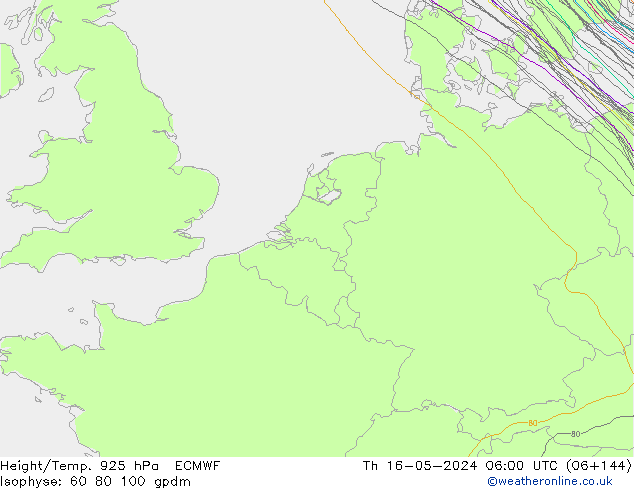 Height/Temp. 925 hPa ECMWF  16.05.2024 06 UTC