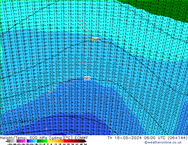 Height/Temp. 500 hPa ECMWF  16.05.2024 06 UTC