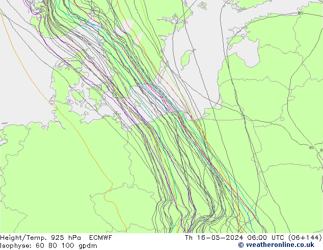 Height/Temp. 925 hPa ECMWF Qui 16.05.2024 06 UTC