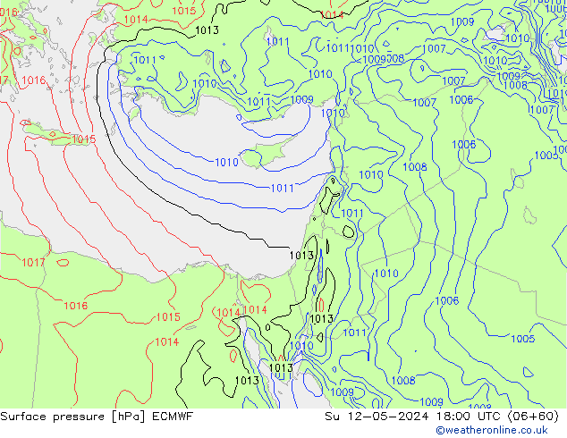 Bodendruck ECMWF So 12.05.2024 18 UTC