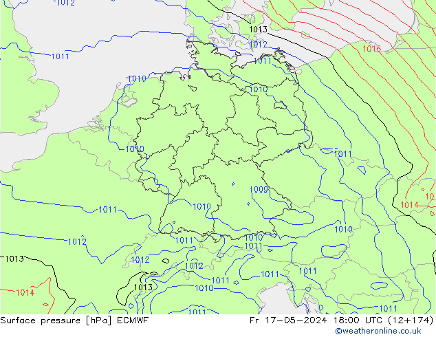 pression de l'air ECMWF ven 17.05.2024 18 UTC