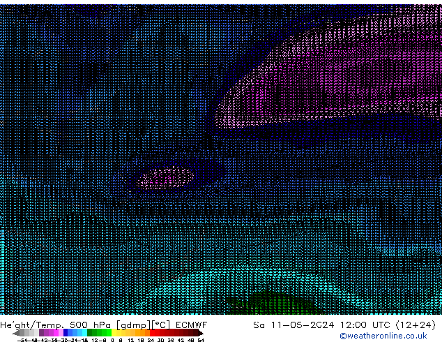 Yükseklik/Sıc. 500 hPa ECMWF Cts 11.05.2024 12 UTC