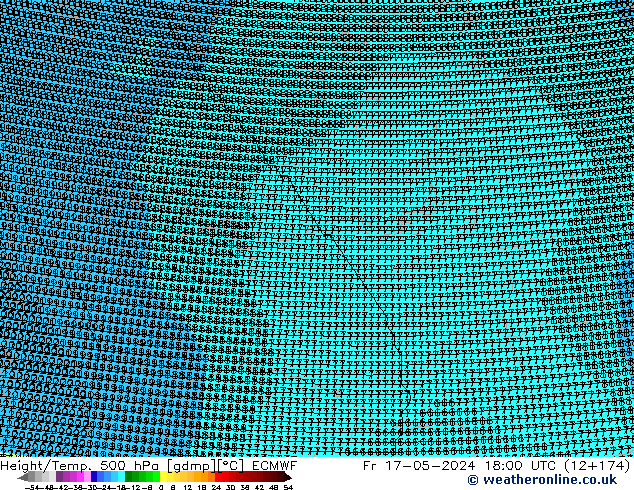 Height/Temp. 500 hPa ECMWF Fr 17.05.2024 18 UTC