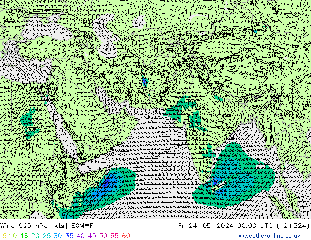 Wind 925 hPa ECMWF vr 24.05.2024 00 UTC