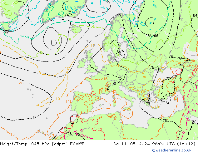 Height/Temp. 925 hPa ECMWF  11.05.2024 06 UTC