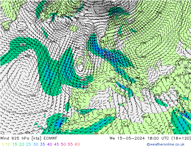  925 hPa ECMWF  15.05.2024 18 UTC