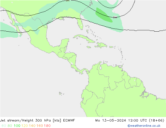 Jet stream ECMWF Seg 13.05.2024 12 UTC