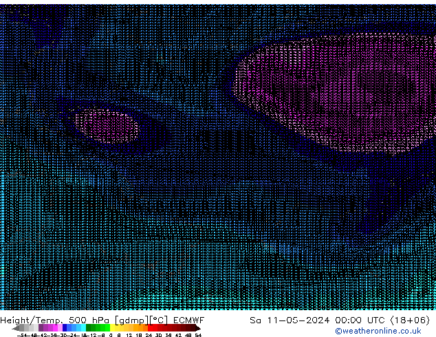 Height/Temp. 500 hPa ECMWF So 11.05.2024 00 UTC