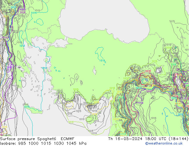 ciśnienie Spaghetti ECMWF czw. 16.05.2024 18 UTC