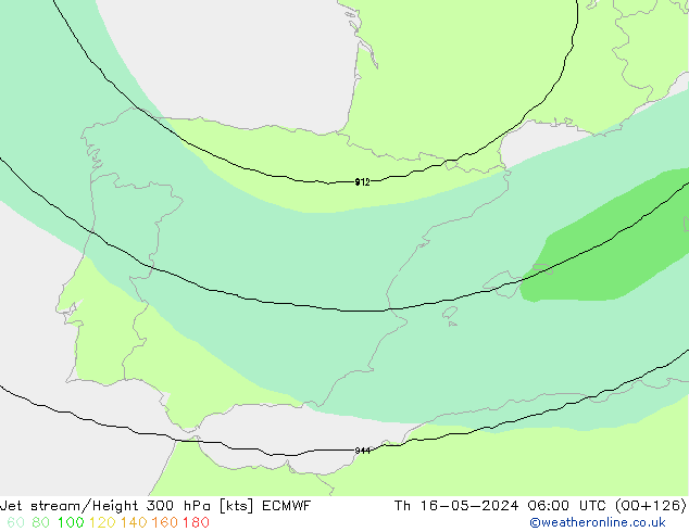 Straalstroom ECMWF do 16.05.2024 06 UTC