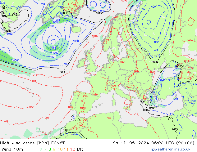 Sturmfelder ECMWF Sa 11.05.2024 06 UTC