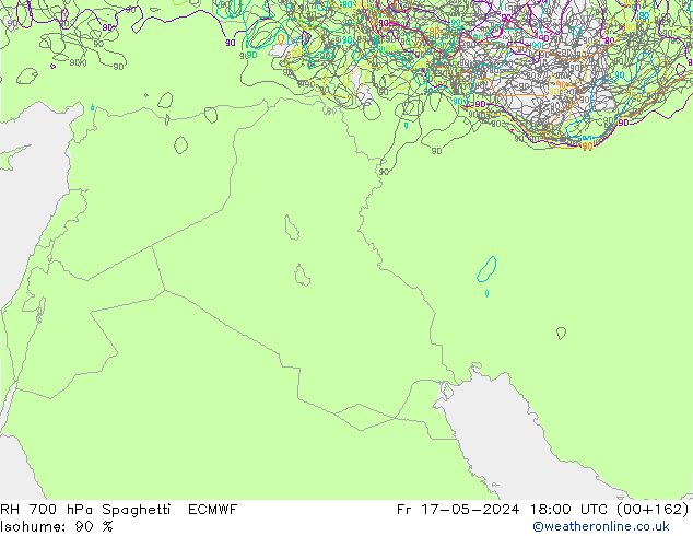 RV 700 hPa Spaghetti ECMWF vr 17.05.2024 18 UTC