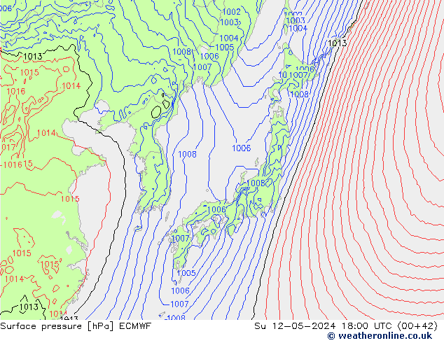 ciśnienie ECMWF nie. 12.05.2024 18 UTC