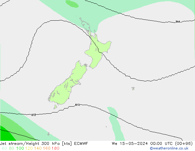 Jet stream/Height 300 hPa ECMWF We 15.05.2024 00 UTC