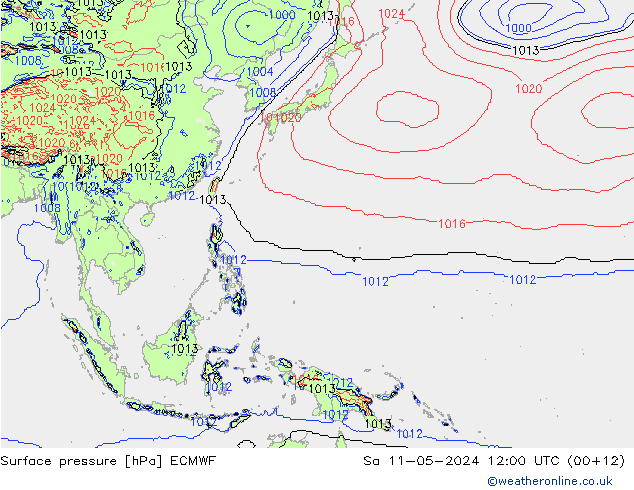 Luchtdruk (Grond) ECMWF za 11.05.2024 12 UTC