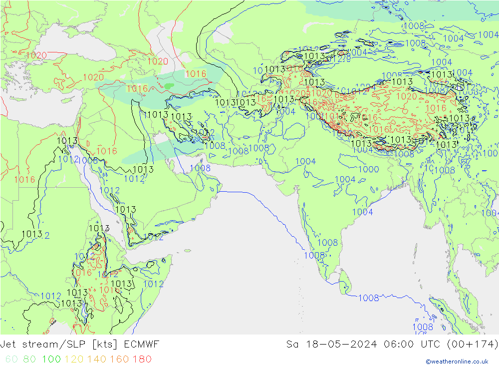 Courant-jet ECMWF sam 18.05.2024 06 UTC