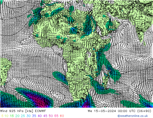 Wind 925 hPa ECMWF We 15.05.2024 00 UTC