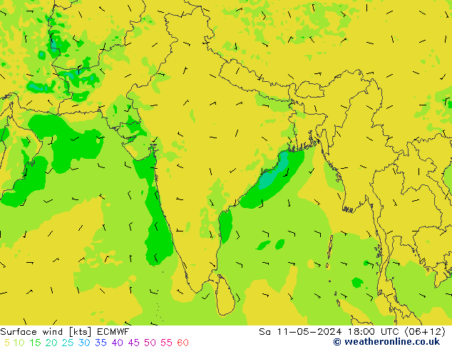  10 m ECMWF  11.05.2024 18 UTC