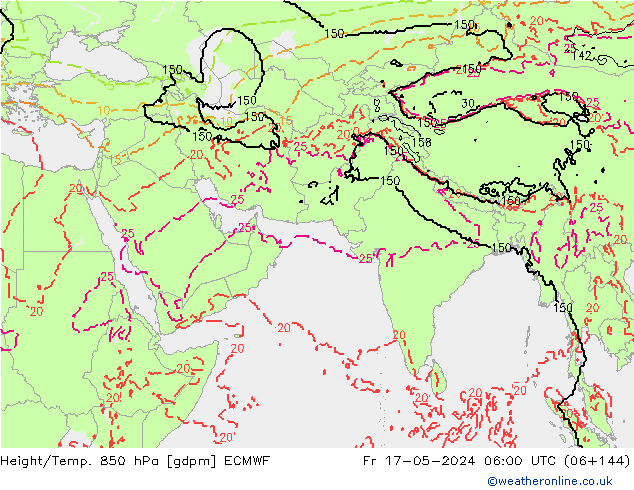 Height/Temp. 850 hPa ECMWF 星期五 17.05.2024 06 UTC