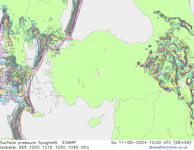 Yer basıncı Spaghetti ECMWF Cts 11.05.2024 12 UTC