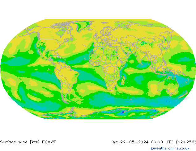  10 m ECMWF  22.05.2024 00 UTC