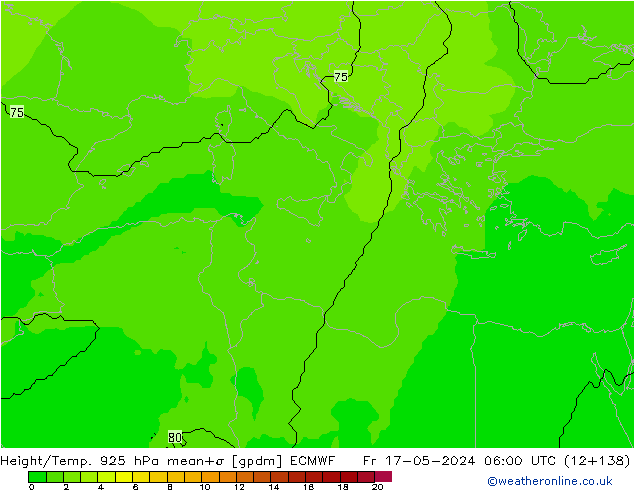 Height/Temp. 925 hPa ECMWF Fr 17.05.2024 06 UTC