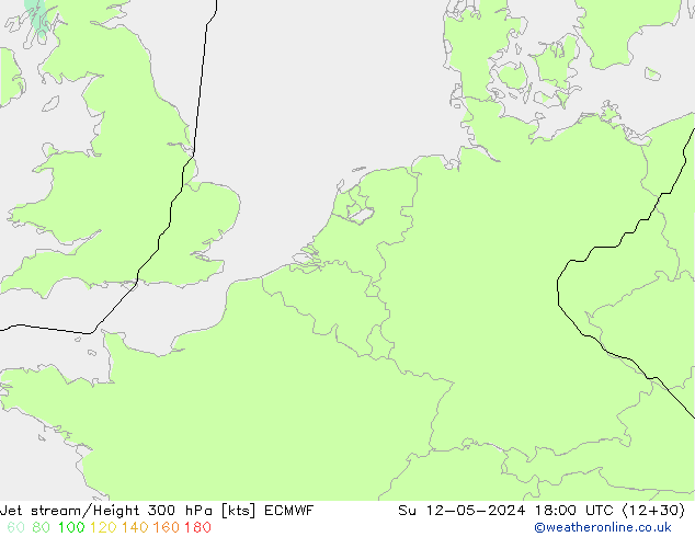 Straalstroom ECMWF zo 12.05.2024 18 UTC