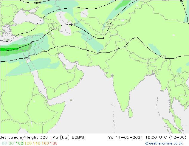 高速氣流 ECMWF 星期六 11.05.2024 18 UTC