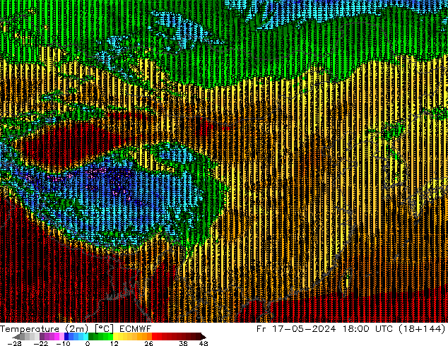 温度图 ECMWF 星期五 17.05.2024 18 UTC