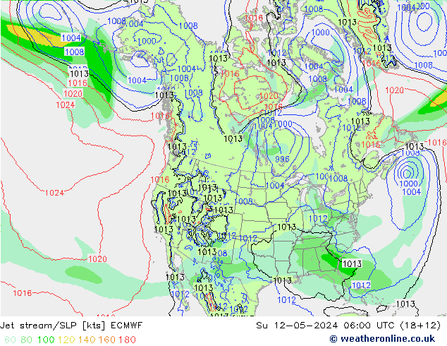 Courant-jet ECMWF dim 12.05.2024 06 UTC