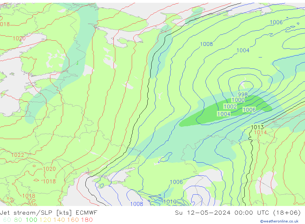 Jet stream/SLP ECMWF Su 12.05.2024 00 UTC