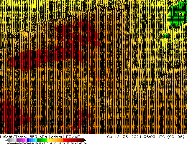 Height/Temp. 850 hPa ECMWF 星期日 12.05.2024 06 UTC