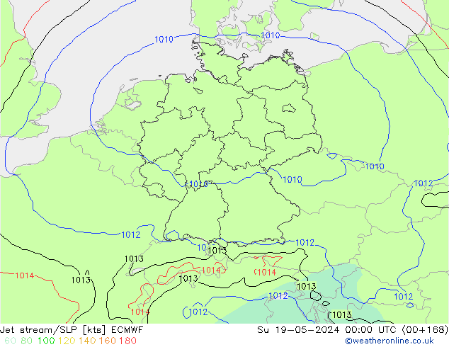 Courant-jet ECMWF dim 19.05.2024 00 UTC
