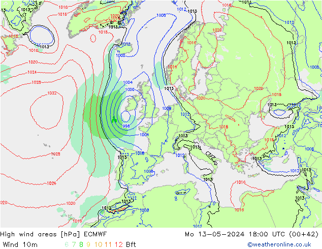 Sturmfelder ECMWF Mo 13.05.2024 18 UTC