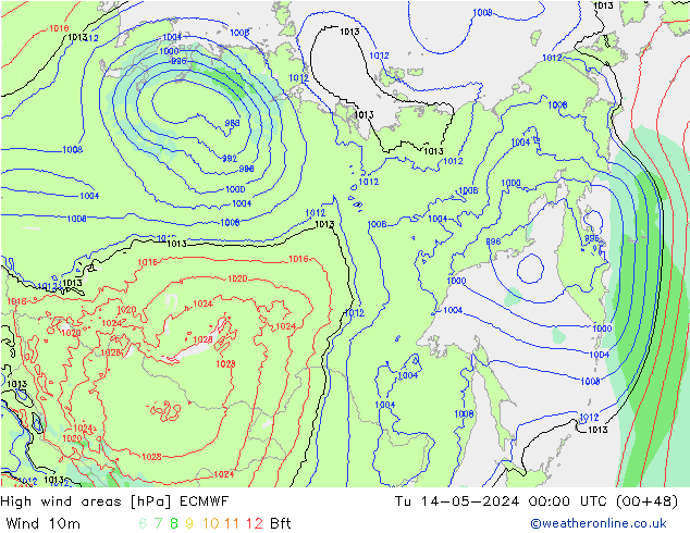 Sturmfelder ECMWF Di 14.05.2024 00 UTC