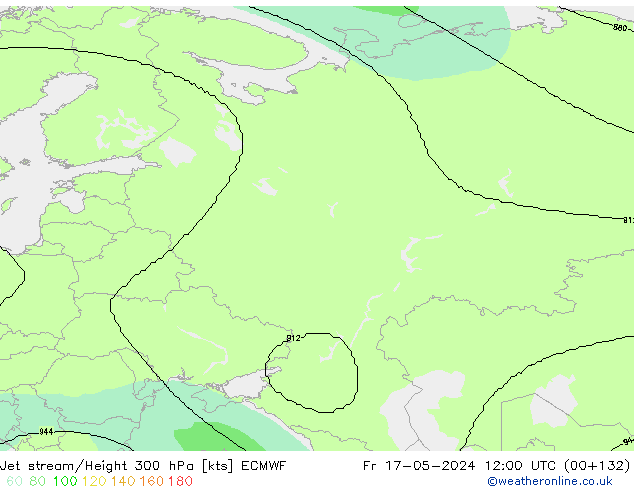 Prąd strumieniowy ECMWF pt. 17.05.2024 12 UTC