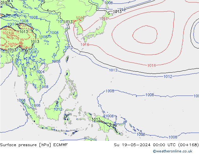 ciśnienie ECMWF nie. 19.05.2024 00 UTC