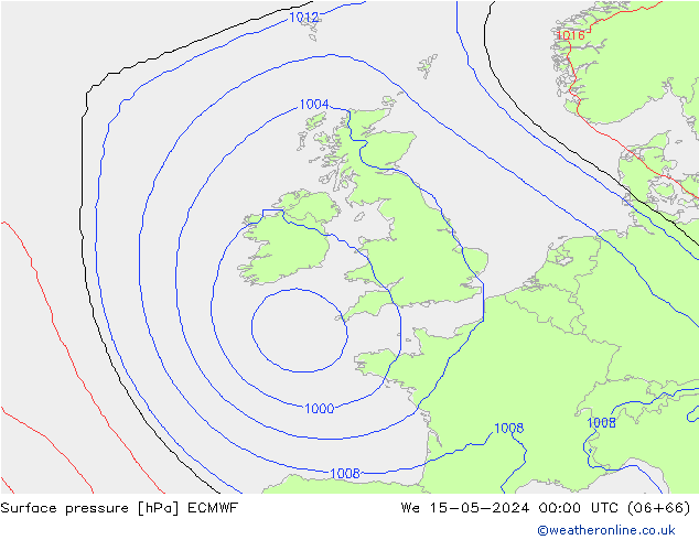 Luchtdruk (Grond) ECMWF wo 15.05.2024 00 UTC