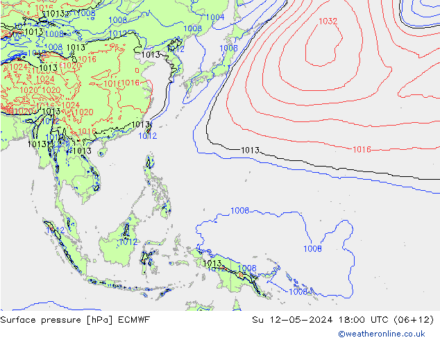 pression de l'air ECMWF dim 12.05.2024 18 UTC